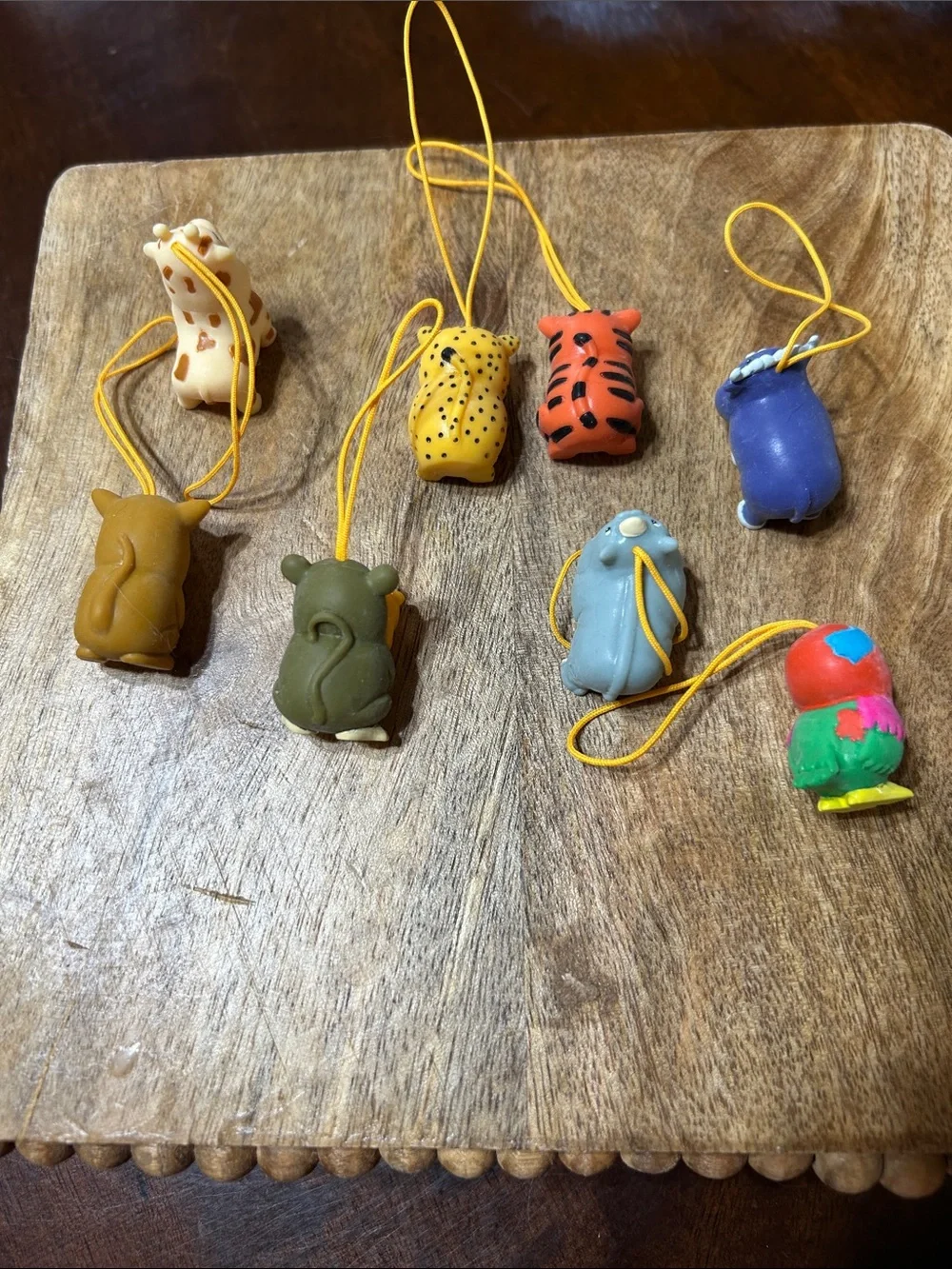 Vintage Disney 2000 Peek-A-Pooh Lot of 8 Phone Charms & Winnie Tin Box Bundle